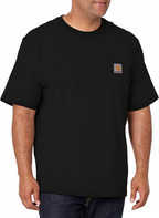 2026 New Men Classic Work Pocket Tee, Solid Color Heavy Cotton Casual Short Sleeve T Shirt