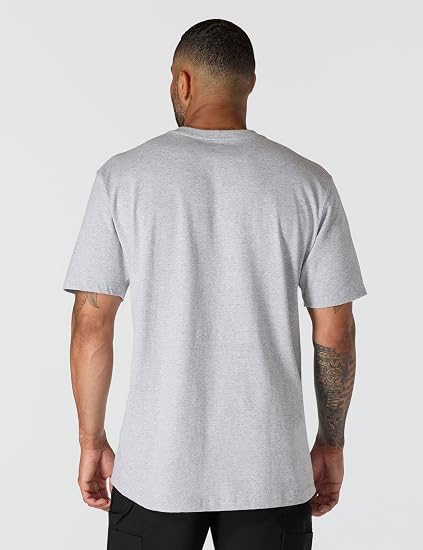 2026 New Men Classic Work Pocket Tee, Solid Color Heavy Cotton Casual Short Sleeve T Shirt